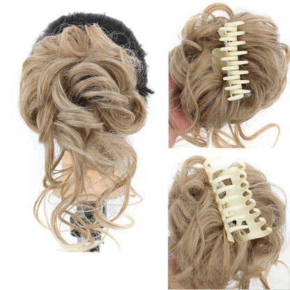 Clip-In Messy Bun Hairpiece – Synthetic Hair Scrunchie Updo Extension for Volume & Style