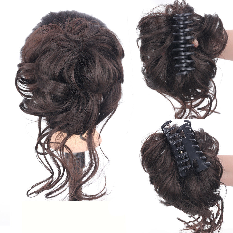 Clip-In Messy Bun Hairpiece – Synthetic Hair Scrunchie Updo Extension for Volume & Style