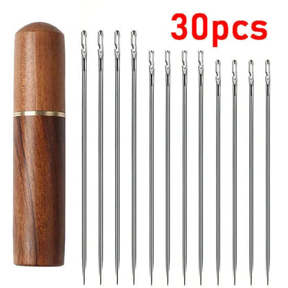 30 Stainless Steel Needles – Side Threading Sewing Needle Kit