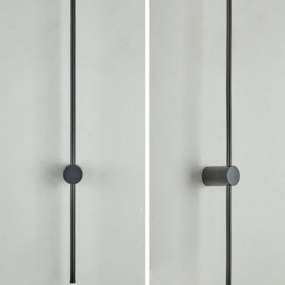 Hardwired LED Sconce Black Aluminum 24 in Contemporary Hallway Bedroom Office Reading Light 600 Lumens Warm White Neutral Dimmable Modern Fi
