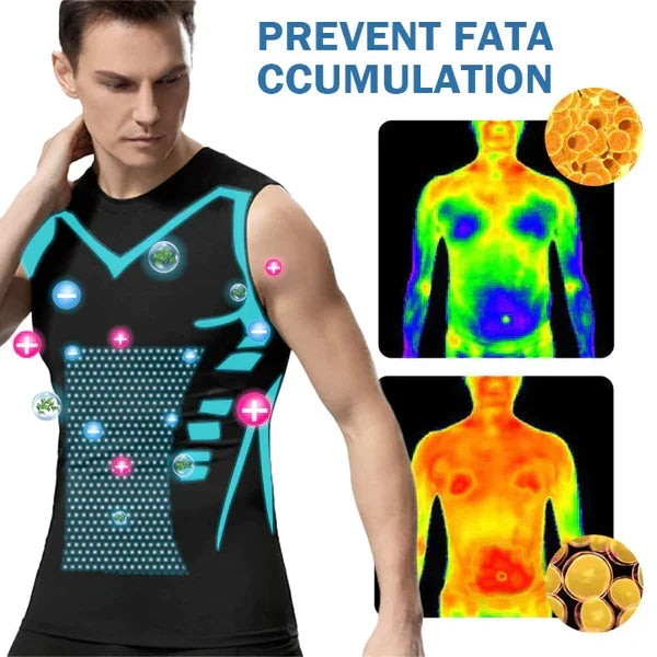 Men's Compression Undershirt for Smoothing Chest & Stomach | Invisible Slimming Tank for Gynecomastia | Posture Support Shapewear