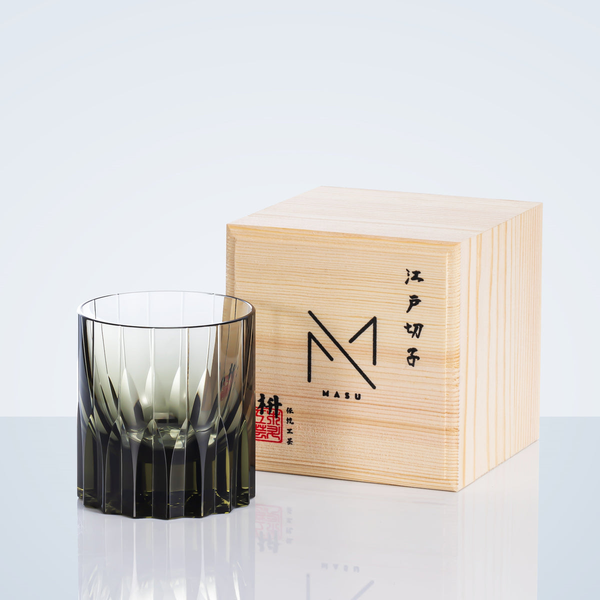 Hand-Cut Crystal Whisky Tumbler with Diamond Facets in Presentation Box for Bourbon, Scotch & Cocktails