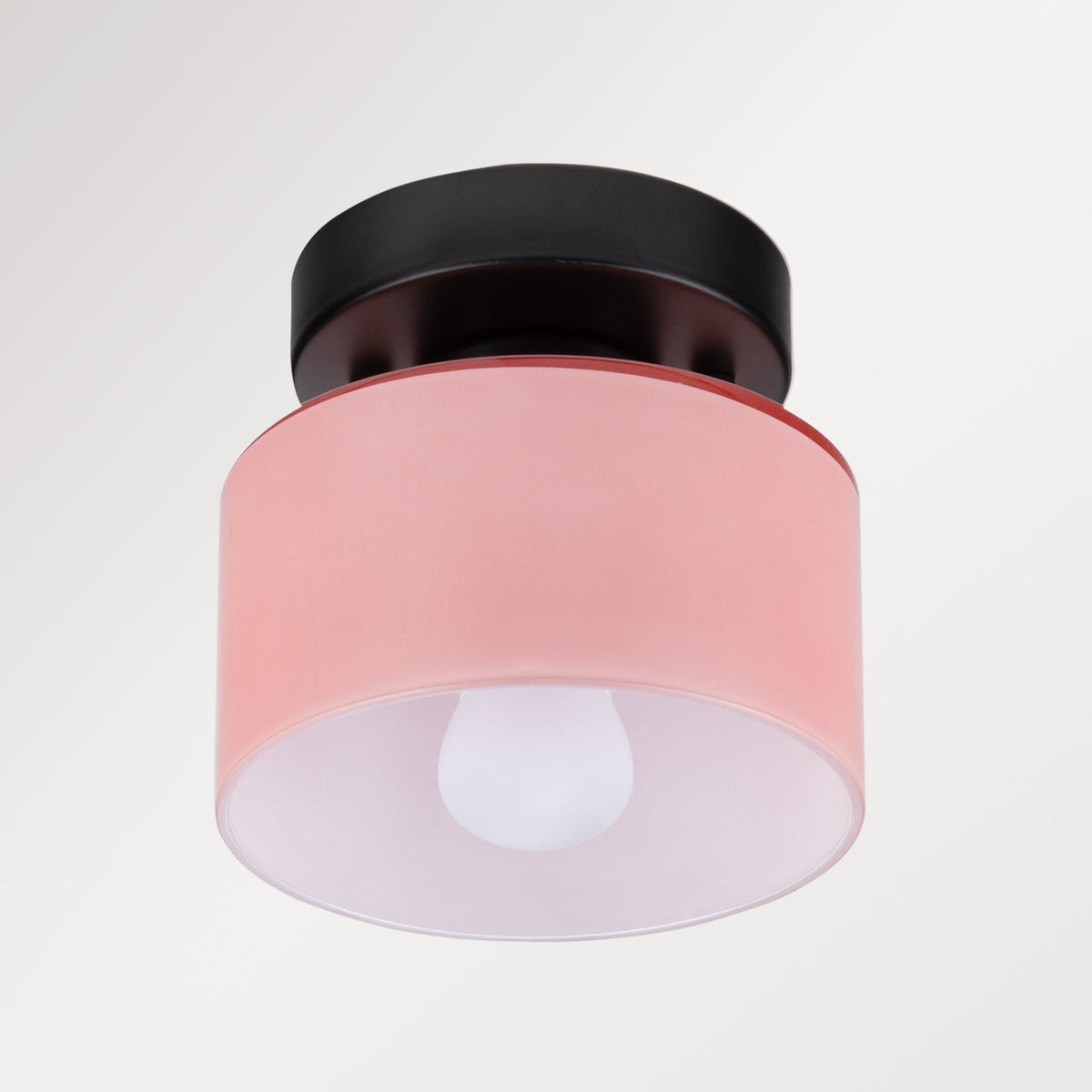 Flush Mount Glass Globe Light with E27 Socket for Entryway Kitchen and Bedroom Lighting