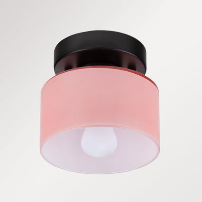 Flush Mount Glass Globe Light with E27 Socket for Entryway Kitchen and Bedroom Lighting