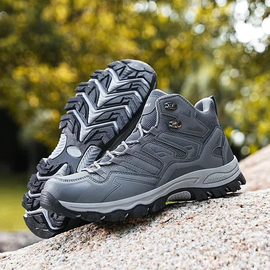 Cushioned High-Top Hiking Boots with Ankle Support for Men & Women – Waterproof Trail Shoes for Outdoor Adventures & Travel