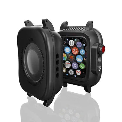 Protective Sport Band & Case Kit for Apple Watch 44mm & 42mm – Silicone Wristband with Snap-On Screen Bumper for Series 6/5/4/SE & Series