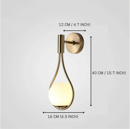 Metal Wall Sconce Light with Minimalist Linear Design for Bedroom, Living Room & Hallway – Modern Scandinavian Style Fixture in Black, Gold