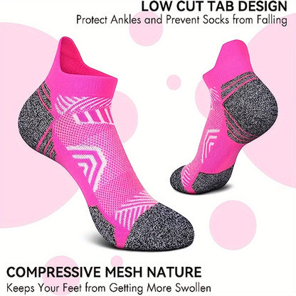 Women's Athletic Compression Socks 5-Pack – Moisture-Wicking Performance Crew Socks for Running, Gym & Everyday Wear