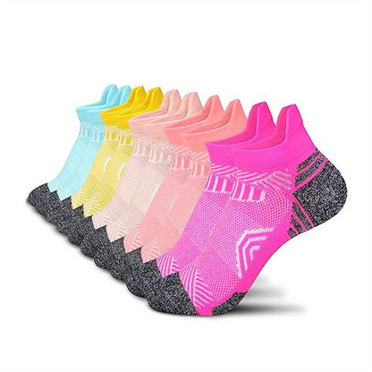 Women's Athletic Compression Socks 5-Pack – Moisture-Wicking Performance Crew Socks for Running, Gym & Everyday Wear