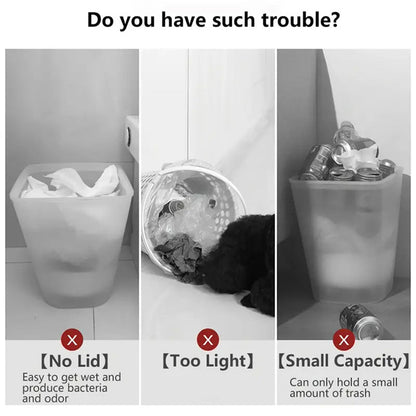 Modern Odour-Sealing Trash Can | 15L Stylish Waste Bin with Elevated Legs for Clean Living Spaces
