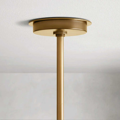 Industrial Pendant Light with Frosted Glass Tubes for Dining Room and Kitchen Island – Adjustable Drop Brass or Bronze – 4 or 5 Socket