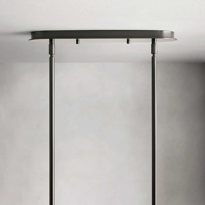 Industrial Pendant Light with Frosted Glass Tubes for Dining Room and Kitchen Island – Adjustable Drop Brass or Bronze – 4 or 5 Socket