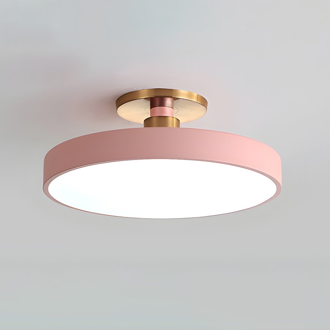 LED Ceiling Light Fixture 12 in Dimmable Round Low Profile for Bedroom Kitchen Office Home Modern Acrylic
