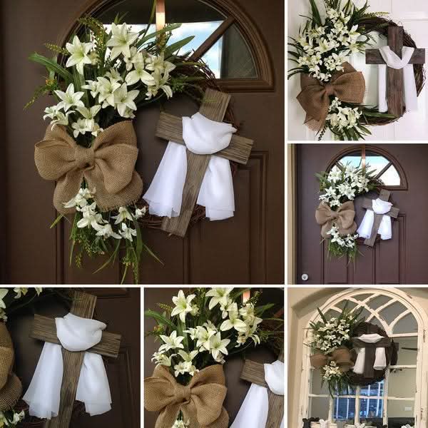GRACEBLOOM – Decorative Wreath and Cross for Tranquil Spaces