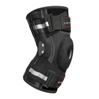 Hinged Knee Brace with Dual-Side Stabilizers – Adjustable Compression Support for Men & Women, Open Patella Design for Running, Sports &