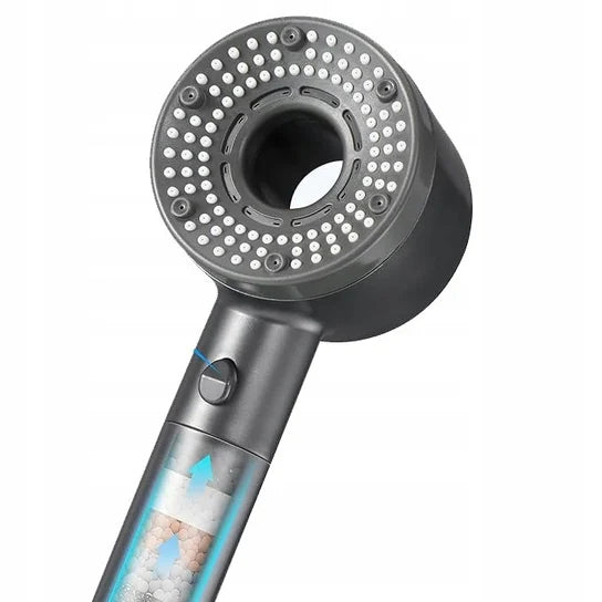 Multi-Spray Handheld Showerhead with 5 Adjustable Water Patterns in Chrome Finish for Modern Bathrooms