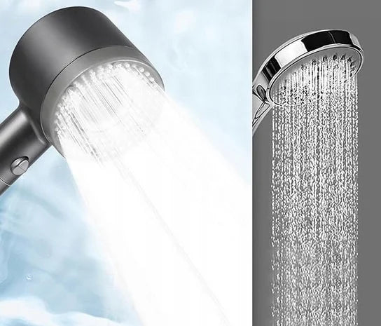 Multi-Spray Handheld Showerhead with 5 Adjustable Water Patterns in Chrome Finish for Modern Bathrooms