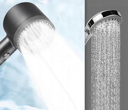 Multi-Spray Handheld Showerhead with 5 Adjustable Water Patterns in Chrome Finish for Modern Bathrooms
