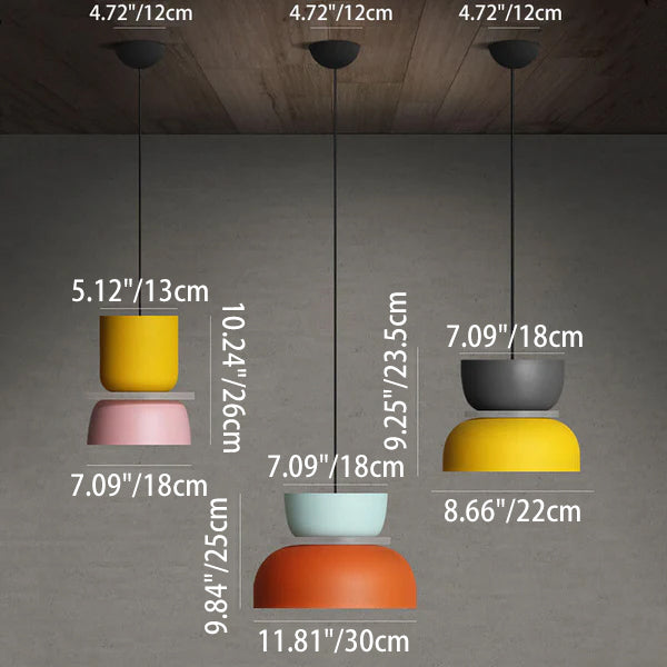 Adjustable Metal Hanging Lamp 12 inches Vibrant Two-Tone Finish Hardwired Ceiling Fixture for Bedroom Living Room Dining Area Contemporary O