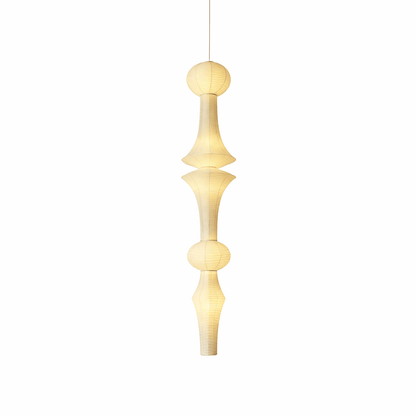 Handcrafted Paper Lantern Ceiling Light White Drum Shade Hanging Fixture E26 E27 Socket Bedroom Living Room Dining Room Ambient Glow Modern