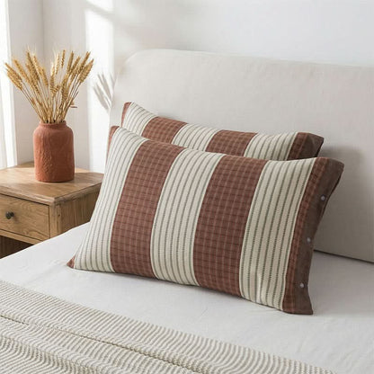CHECKBELLE – Striped Pillowcases for Graceful Bed Styling