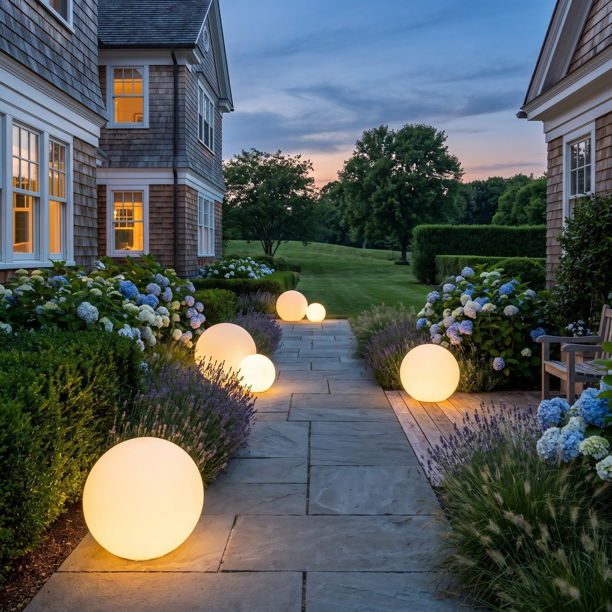 Portable LED Orb Lamp with Remote Control 4-Color Modes 10-20 in Rechargeable Cordless Sphere Light for Living Room Bedroom Bedside Nightsta