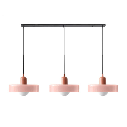 Glass Pendant Lamp 12 Inch Adjustable Height Ceiling Fixture for Bedrooms Nightstands Modern Minimalist Nordic Hanging Light E27 Socket for