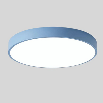 Round Wood & Acrylic LED Ceiling Light – Scandinavian Flush Mount for Bedroom, Living Room & Hallway