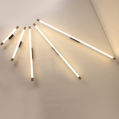 LED Vanity Light Fixture Aluminum 59 in Black Gold Over Mirror Bathroom Bedroom Hallway Linear Bar Sconce Hardwired 120V-240V