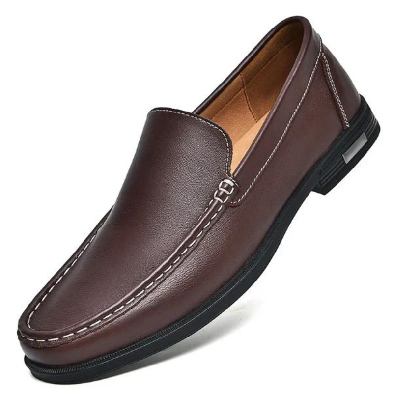 Men's Genuine Leather Loafers Slip-On Dress Shoes for Business Casual Wedding Office Formal Occasions Classic Italian Style Handcrafted