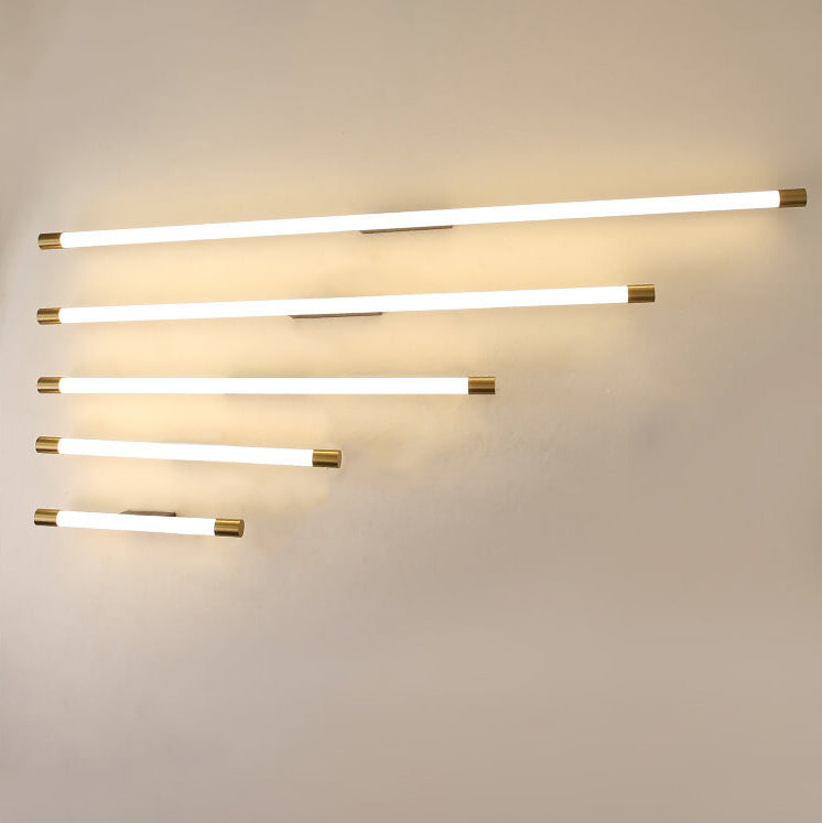 LED Vanity Light Fixture Aluminum 59 in Black Gold Over Mirror Bathroom Bedroom Hallway Linear Bar Sconce Hardwired 120V-240V