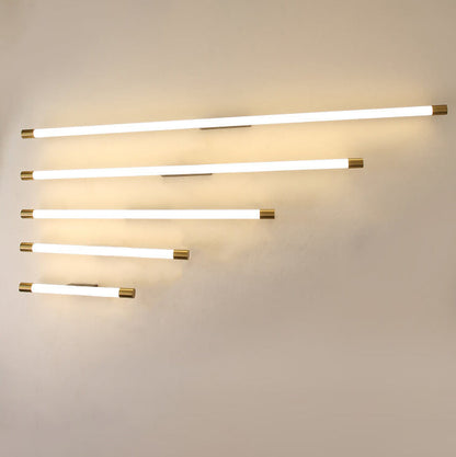 LED Vanity Light Fixture Aluminum 59 in Black Gold Over Mirror Bathroom Bedroom Hallway Linear Bar Sconce Hardwired 120V-240V