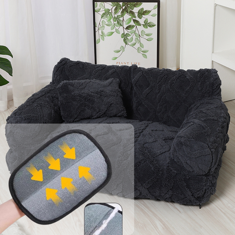 Cozy Sofa Dog Bed with Raised Edge – Soft Plush Design