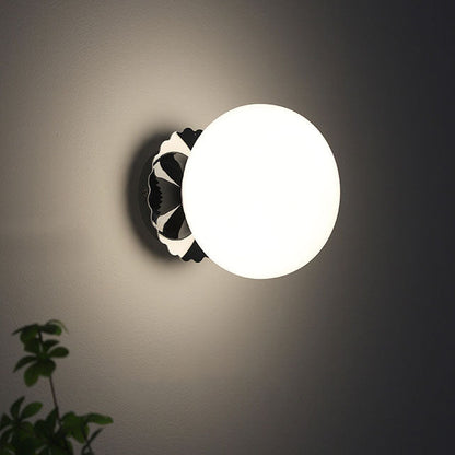 Metal & Glass Sconce Fixture 7 in Pink Beige White E26 Socket for Bedroom Office Hallway Ambient Task Lighting