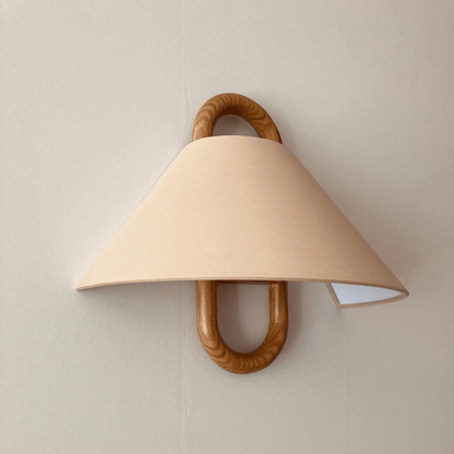 Sconce Light Fixture Wooden Frame Cloth Shade E12 Socket Flexible Install for Bedroom Living Room Hallway Apartment Home