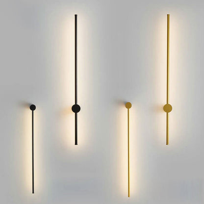 Hardwired LED Sconce Black Aluminum 24 in Contemporary Hallway Bedroom Office Reading Light 600 Lumens Warm White Neutral Dimmable Modern Fi