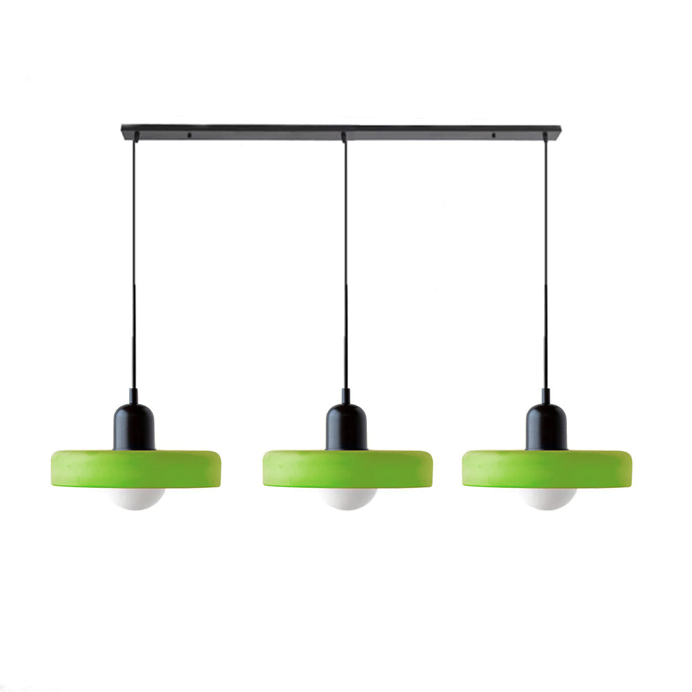 Glass Pendant Lamp 12 Inch Adjustable Height Ceiling Fixture for Bedrooms Nightstands Modern Minimalist Nordic Hanging Light E27 Socket for