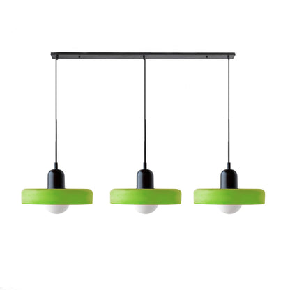 Glass Pendant Lamp 12 Inch Adjustable Height Ceiling Fixture for Bedrooms Nightstands Modern Minimalist Nordic Hanging Light E27 Socket for