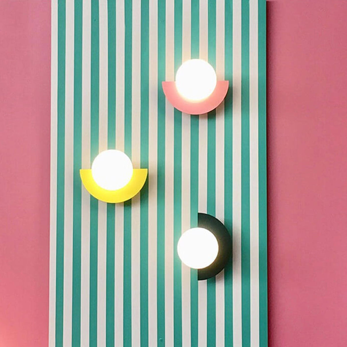Half-Sphere Glass Wall Sconce with G9 LED, Iron Frame, Hardwired Fixture for Bedroom, Hallway, Reading Nook, Modern Style, Multiple Colors