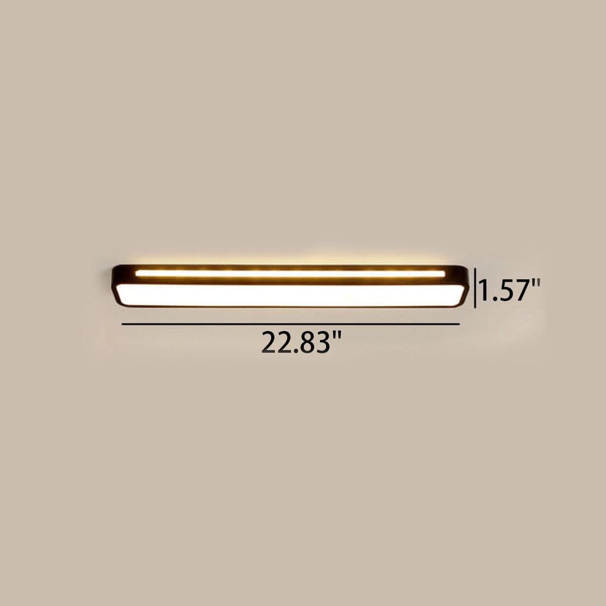 Sleek Rectangular LED Ceiling Light Fixture — Modern Acrylic Flush Mount for Bedroom, Hallway & Living Room