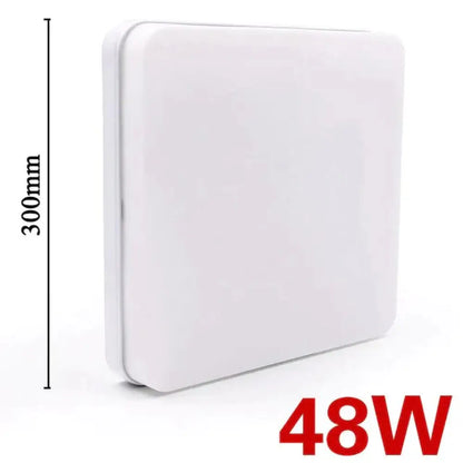 Low-Profile Square Flush-Mount LED Ceiling Light – Slim ABS Panel for Kitchen, Bedroom, Hallway & Office – 18W to 48W – Warm or Cool White