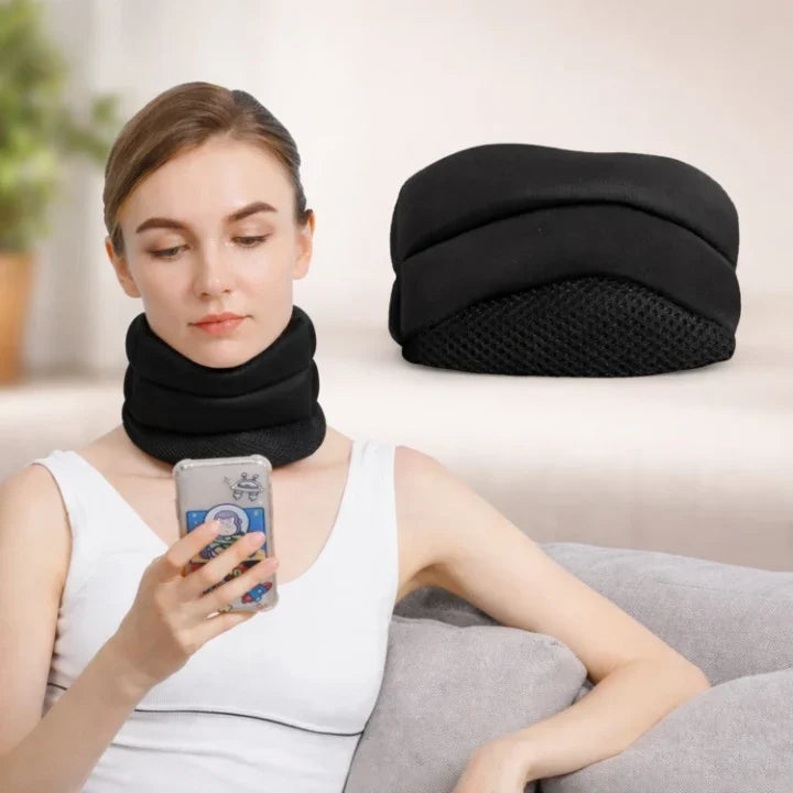 Neck Support Pillow Ergonomic Contour Memory Foam Reduces Snoring
