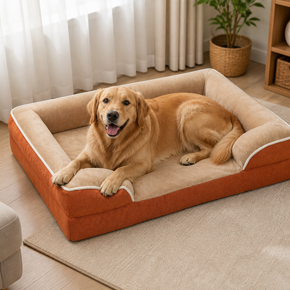 Ortekor Orthopedic Egg-Crate Foam & Non-Slip Dog Bed (Removable Washable Cover)