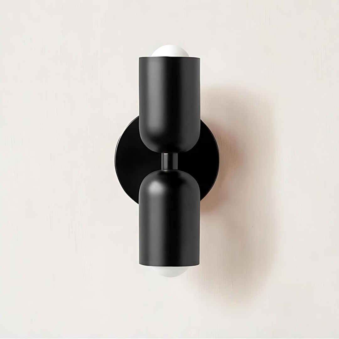 Dual-Socket Iron Sconce Warm Glow 4.7-Inch Cream E27 Fixture Compact Entry Bedroom Hallway Ambient Uplighting Living Room Corridor