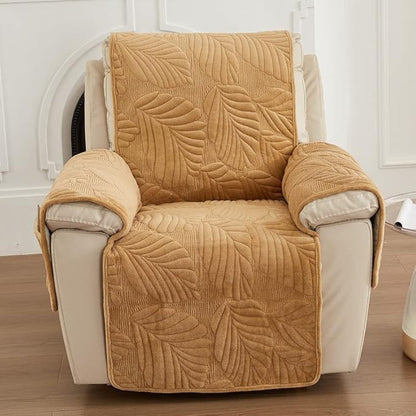 Botanical Print Furniture Protector for Recliners – Anti-Slip Stretch Chair Cover for Living Room & Home Office