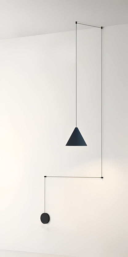 Sleek Silver Pendant Light | Simple Metal Drop Lamp