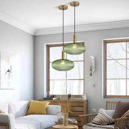 Glass Shade Hanging Ceiling Light E27 Socket Multi-Color Options for Kitchen Island Dining Room Bar Lounge Adjustable Cable Mid-Century Styl