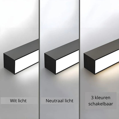 Linear LED Flush Mount Ceiling Light 47-inch Black Fixture for Bedroom Living Room Hallway Contemporary Minimalist Home Lighting