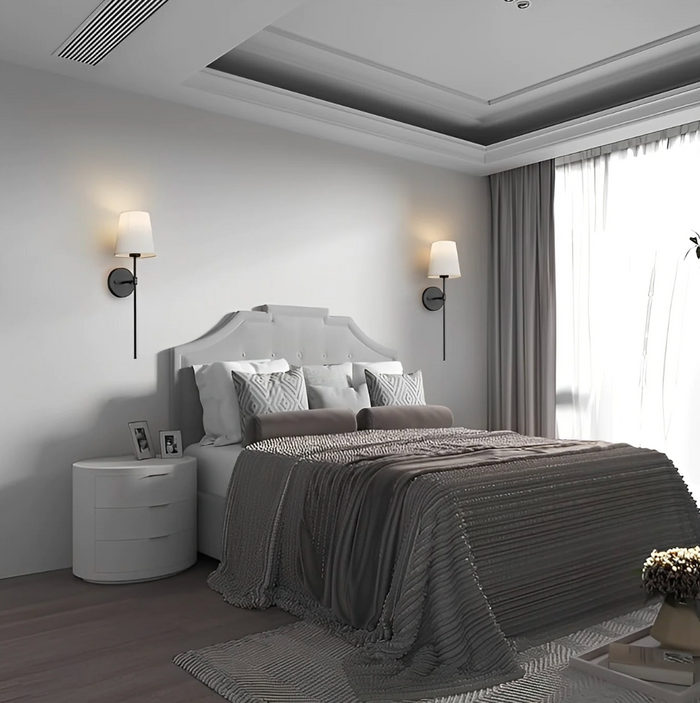 Rechargeable LED Sconce 22-Inch Remote Controlled Adjustable Brightness Three Light Temperatures Metal Construction for Bedrooms Hallways St