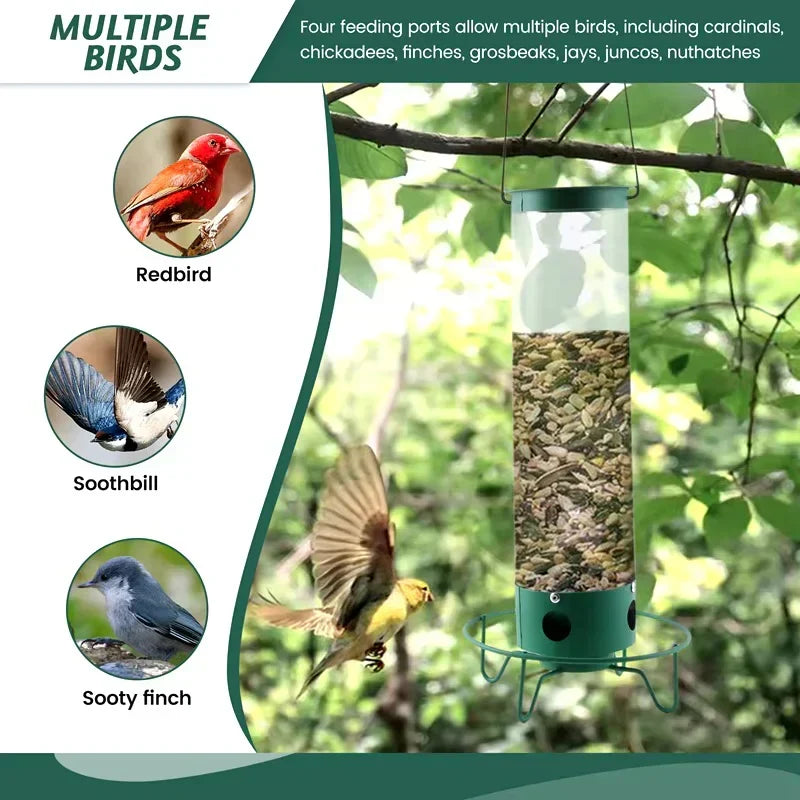 Durable Outdoor Seed Dispenser – Squirrel-Resistant Bird Feeder
